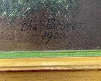 Charles Storer (American, 1817-1907) "Orchids In A Vase," Measures 13" x 25.5". Photo 2 of 2. 