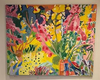 Large Format Tropical Print. Measures 50" W x 48" H.