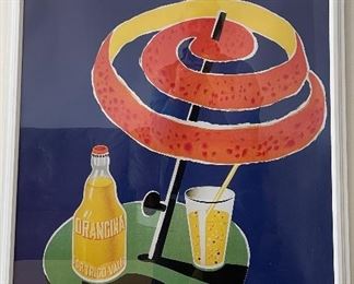 Bernard Villemot, "Orangina Poster." Measures 23" x 35." 