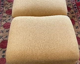 Yellow Uphostered Mid-Century Style Bench. Measures 52” W x 23” D x 18” H. Photo 2 of 2. 