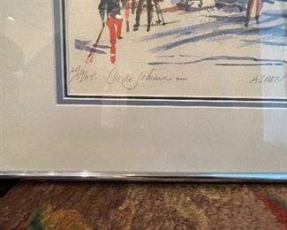 Aspen Signed & Numbered Lithograph. Measures 19" x 25.25" Unframed. Photo 2 of 3. 