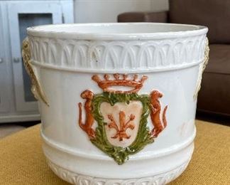 Ceramic Cachepot - 2 Available. Each Measures 7.5" D x 7" H. Photo 1 of 2. 