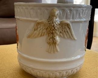 Ceramic Cachepot - 2 Available. Each Measures 7.5" D x 7" H. Photo 2 of 2. 