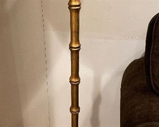 Gilt Faux Bamboo Floor Lamp. Photo 2 of 2. 