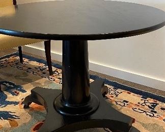 Ebony Pedestal Entry / Dining Table. Measures 37" D x 29.5" H. Photo 1 of 3. 