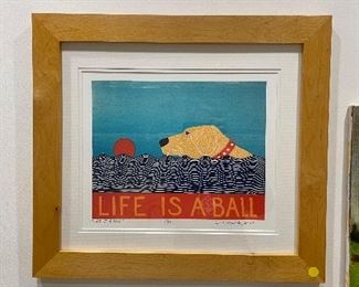 "Life Is A Ball" Signed & Numbered Artwork. 