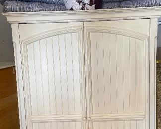 Bead Board Media Cabinet. Photo 1 of 2.