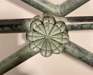 Queen Size Green Patina Metal Bed Frame. Photo 3 of 3. 