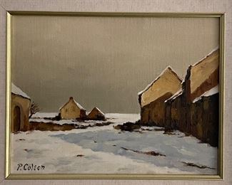 Oil Painting by Belgium Painter Pierre Colson. Signed. Measures 10.6" x 13.8." Photo 2 of 3. 