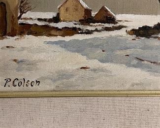 Oil Painting by Belgium Painter Pierre Colson. Signed. Measures 10.6" x 13.8" Photo 3 of 3. 