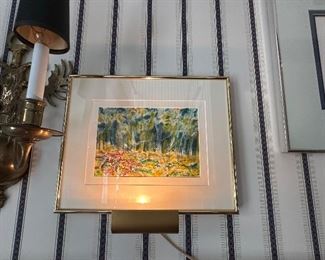 Watercolor signed  Richard Scott, lighted