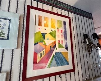 Naïve Watercolor signed Ray Brown