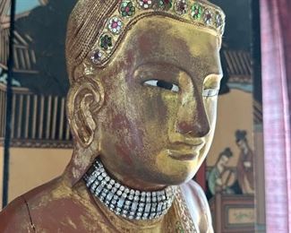 Closer look at the Standing Buddha Statue