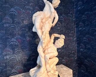 Vintage A. Santini "Rape of The Sabine Woman" Sculpture 
