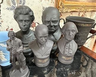 Black Basalt Busts by Wedgwood