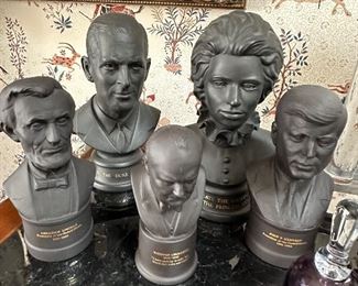 Black Basalt Busts by Wedgwood