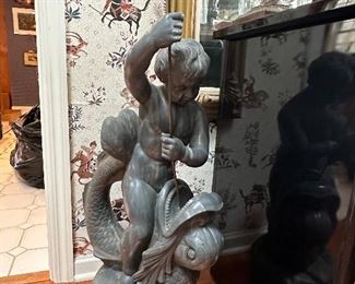 Statue of Boy Riding Dolphin 