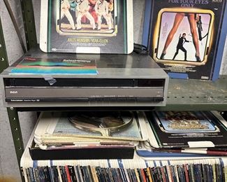 CEDs and RCA video disc player. Capacitance Electronic Discs (CEDs) are commonly known as "videodiscs", and are often confused with the LaserDisc. LaserDiscs are read with a laser beam, and CEDs are read with a stylus like a phonograph record. CEDs and LaserDiscs are not compatible and each has its own type of player. In this photo, the machine shown is a Video Disc player for CEDs. It will not work with LaserDiscs.