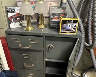 Vintage Steelmaster Filing Cabinet with Safe, Miscellaneous Home Items