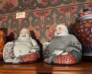 Antique Chinese Happy Buddha Statues