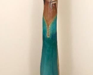 Hand painted palm frond woman