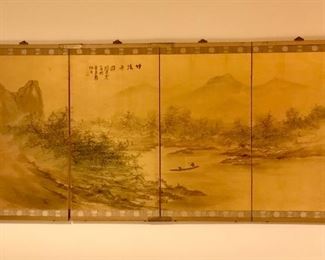 Asian 4-panel screen