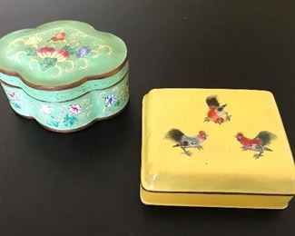 Cloisonné boxes