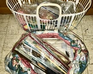 Knitting needles and yarn