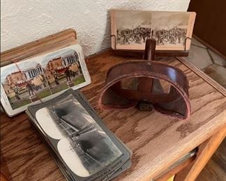 1900 Antique Stereoscope and pictures