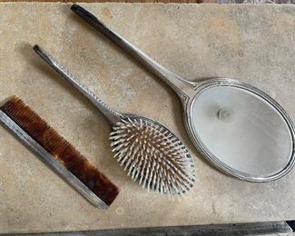 Vintage Sterling silver 3 piece dresser set