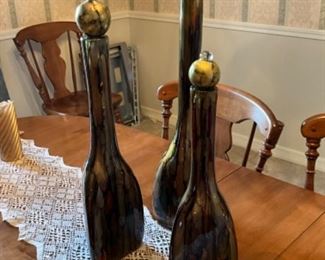 Set of bottles for decor