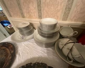 Contents on Table in dining room - set of dishes