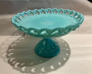 Fenton - 2nd pic of turquoise candy dish