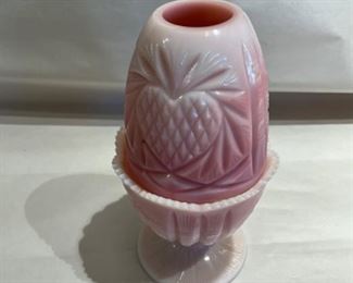 Fenton - rosealene fairy lamp