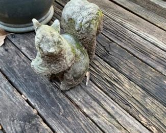 Deck - concrete squirrel