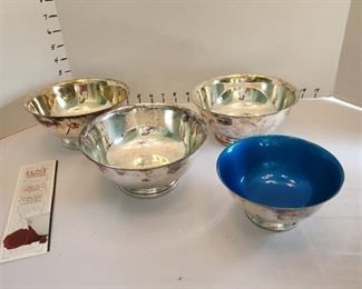 Gorham & Reed and Barton silverplate bowls