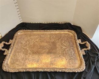 Large silverplate serving tray