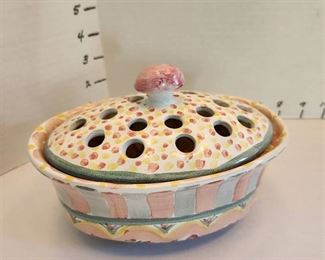 MacKenzie Childs flower frog vase