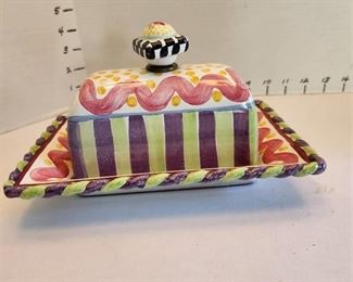 MacKenzie Childs covered butter dish