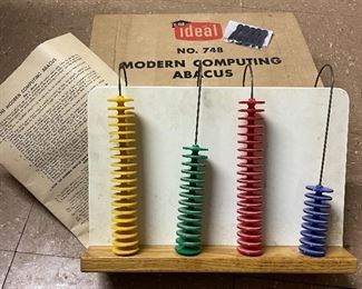 Abacus from the late 50s, early 60s in third grade. Original box, instruction manual, +5 holding pins