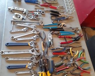 Adjustable  wrenches
Tin snips
Players, vicegrips
