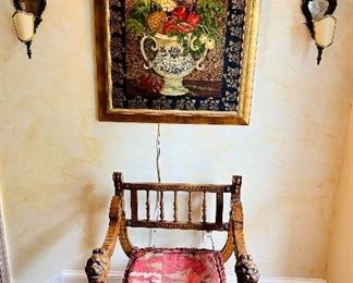Antique savonarola chair