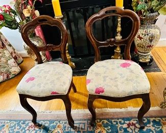 Pair of Victorian Balloon chairs