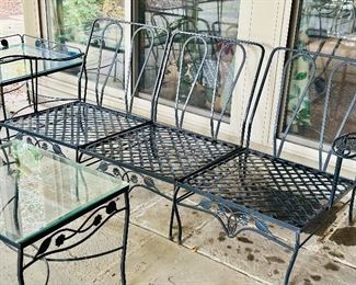 Outdoor wrought iron furniture