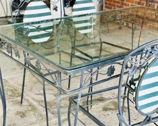 Wrought iron table and chairs