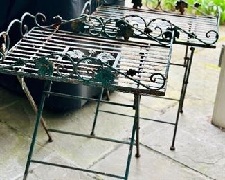 Wrought iron side tables