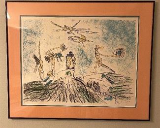 Sebastian Matta Personnages - Lithograph by R.S. Matta 1980's Image 25.39" X 18.7" 