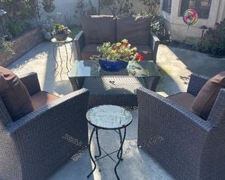 Patio Furniture and outdoor plants