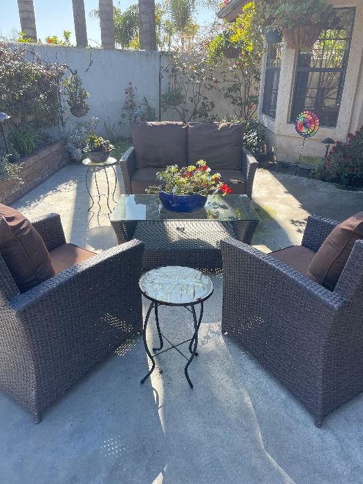 Patio Furniture and outdoor plants