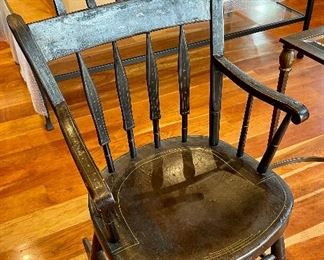 Antique painted rocking chair. Purchased at Auction at Selkirk's 20+ years ago. Owned by the Yankee Peddler.